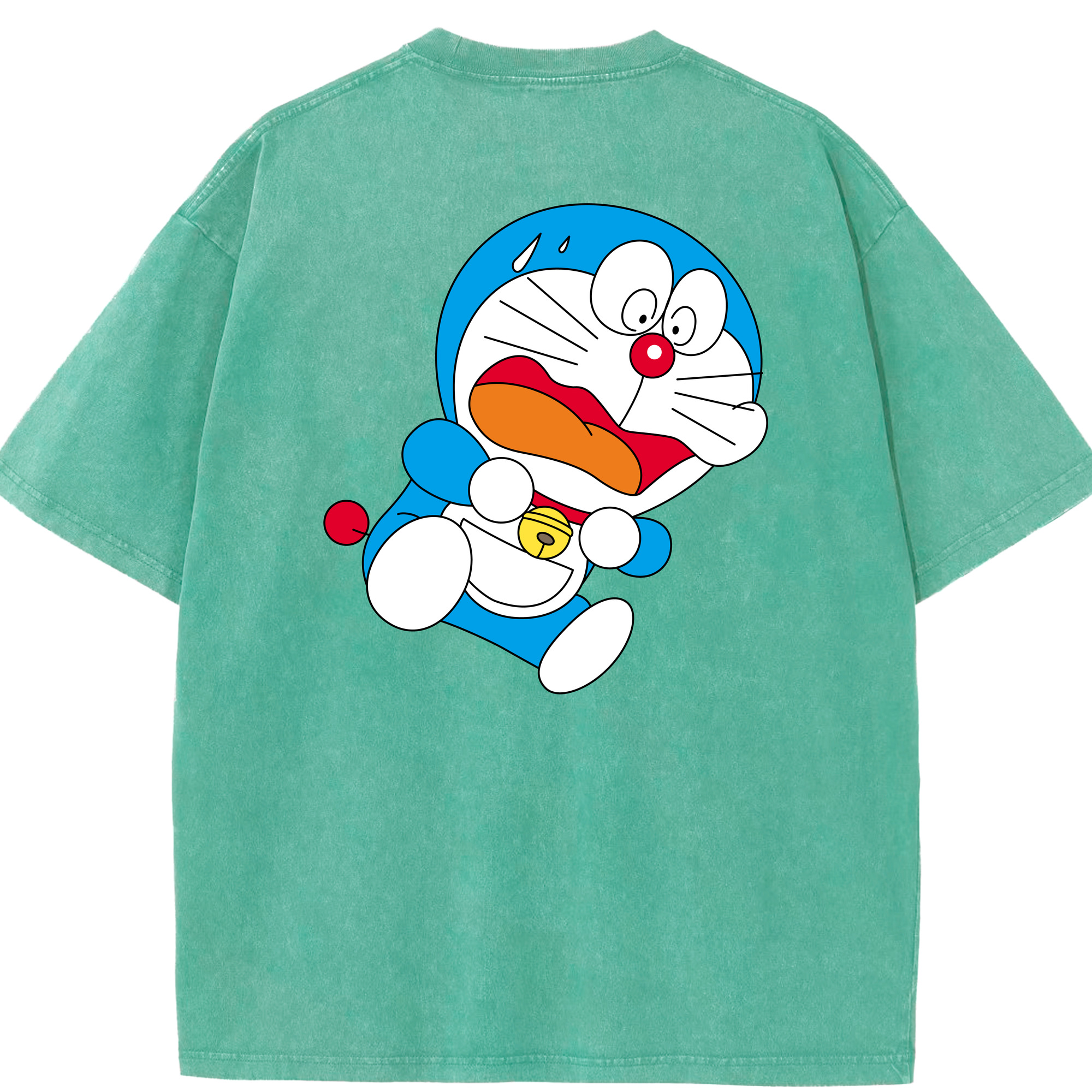 （画像用） ドラえもん Doraemon 綿100% ヴィンテージ風 半袖Tシャツ（背面プリント）